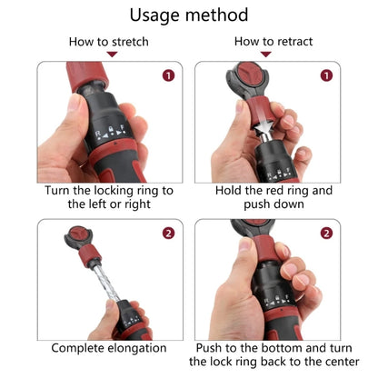 3/8" Ratsche mit drehbarem Kopf