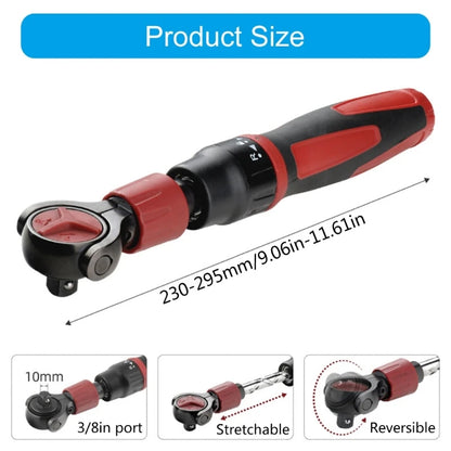 3/8" Ratsche mit drehbarem Kopf