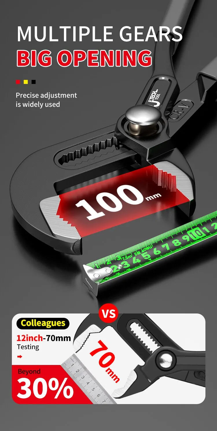 Wasserpumpenzange mit Knopfverstellung