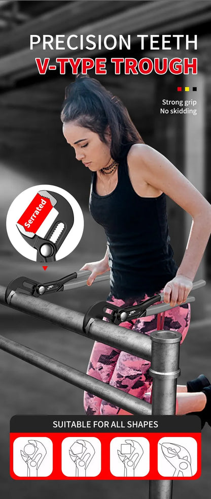 Wasserpumpenzange mit Knopfverstellung