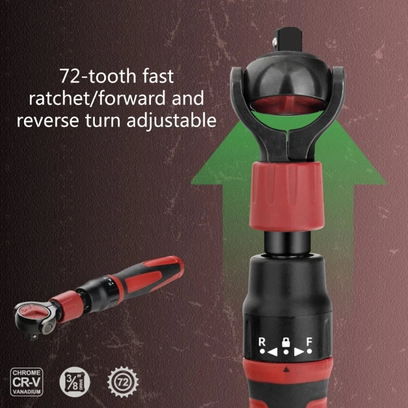 3/8" Ratsche mit drehbarem Kopf